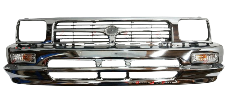 Chrome Front Bar, Apron & Grille Kit for Toyota Hilux 2WD 1991–1997