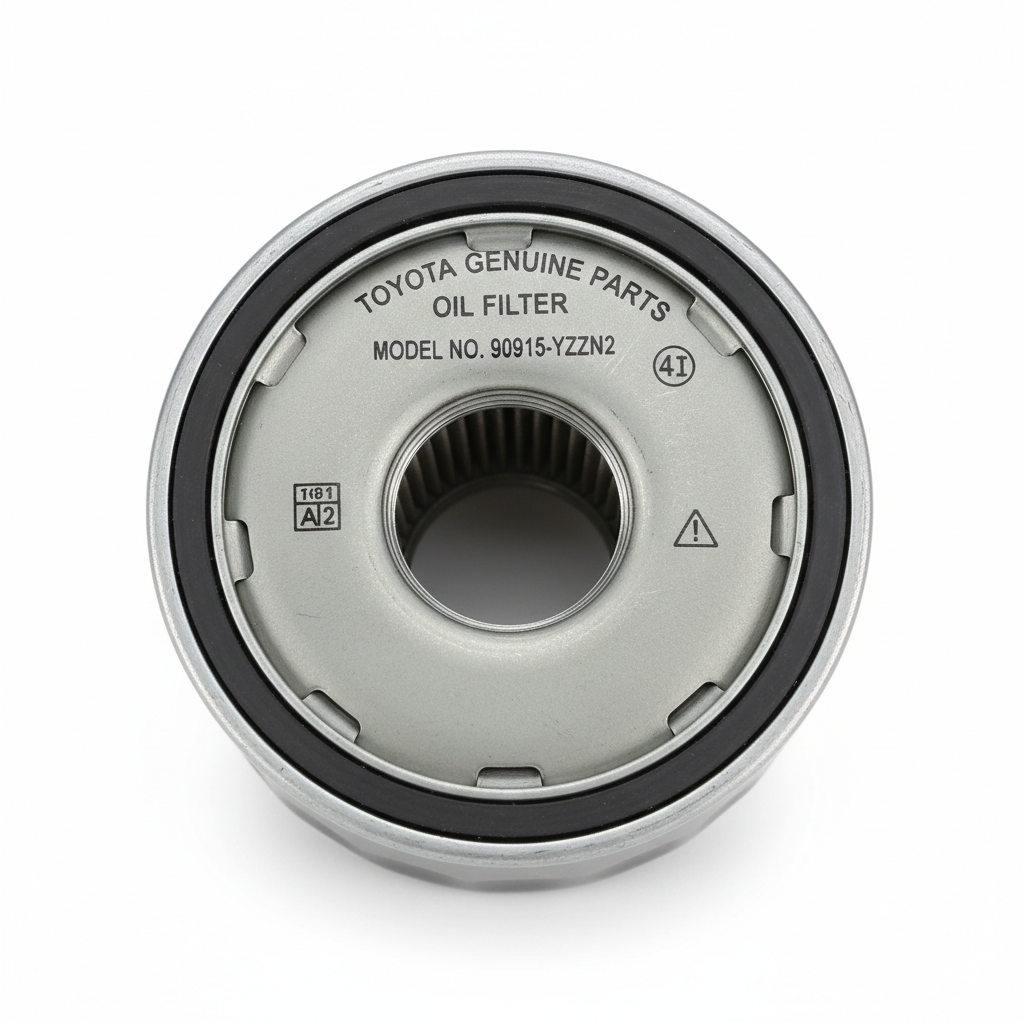 Toyota oil filter top view