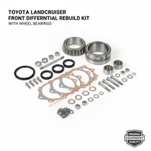 Load image into Gallery viewer, Front Differential Rebuild Kit &amp; Wheel Bearings for Toyota LandCruiser 100 IFS