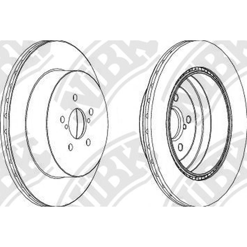 RN2168V Rear Rotor 1pc For Subaru