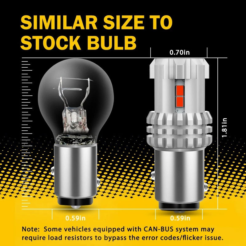 4x 1157 LED Brake & Tail Light Bulbs Red – Stop Light Upgrade