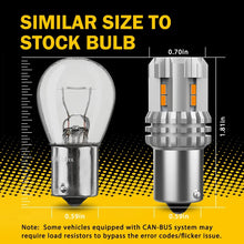 Load image into Gallery viewer, 2-10x BA15S 1156 P21W LEDS TURN SIGNAL LIGHT INDICATOR CANBUS BULB GLOBE AMBER A