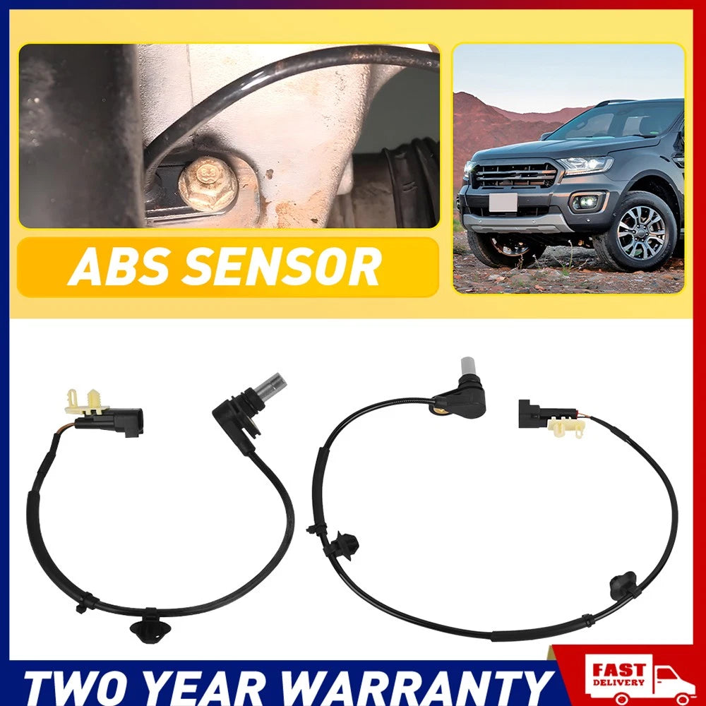 Pair of rear ABS wheel speed sensors for Ford Ranger PX 3.2L 2011-2022, 2-pin connectors