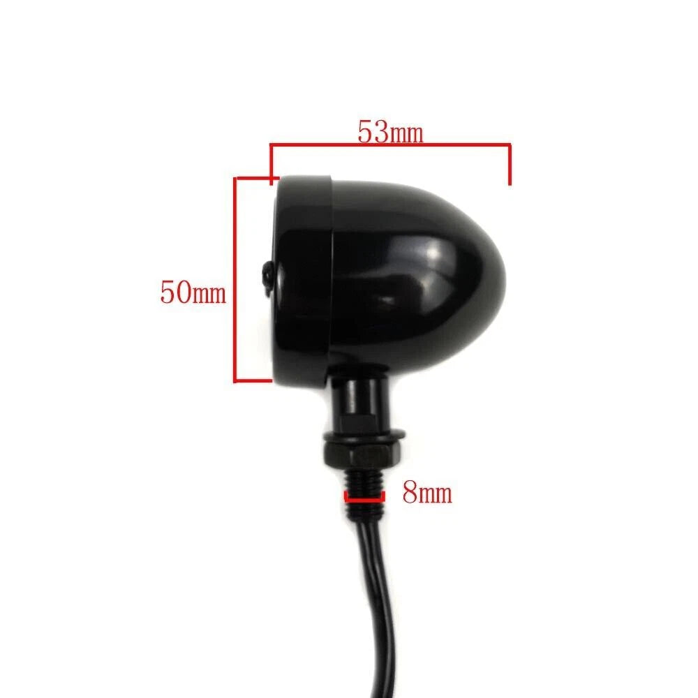 LED Motorcycle Bullet Red/Amber Brake Blinker Turn Signal Tail Lights For Harley