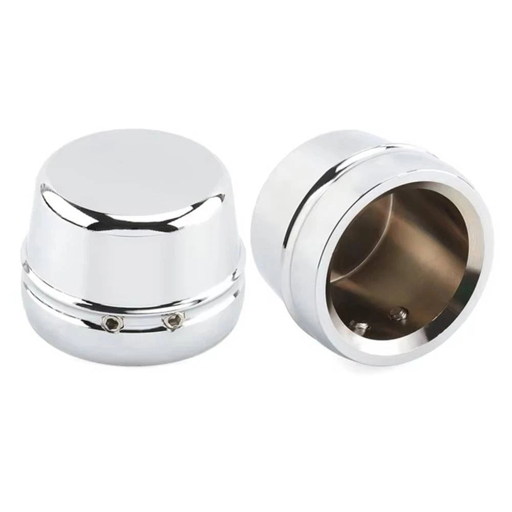 Chrome Front Axle Cap Nut Covers For Harley Dyna Softail Sportster XL 883 1200