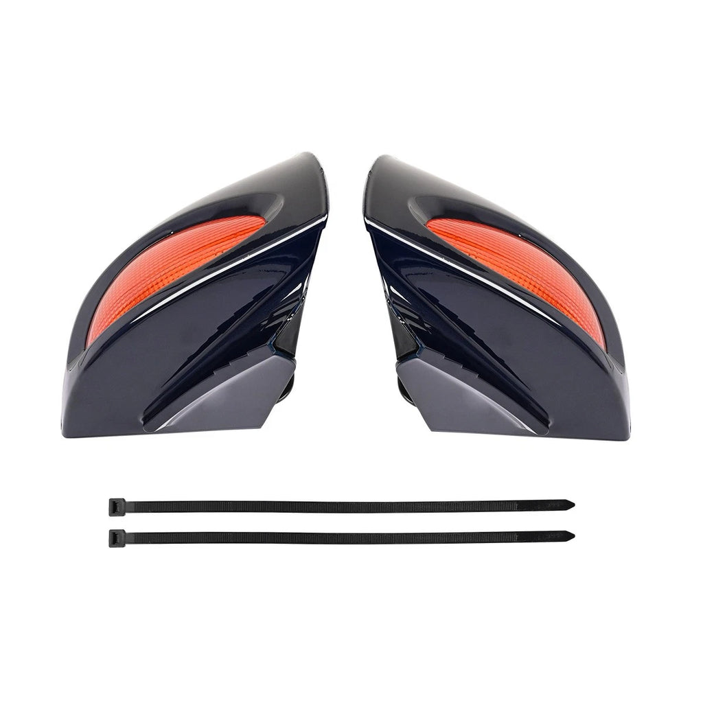 Dark Blue Rear View Mirrors Amber Turn Signals For BMW R1100RT R1100RTP R1150RT