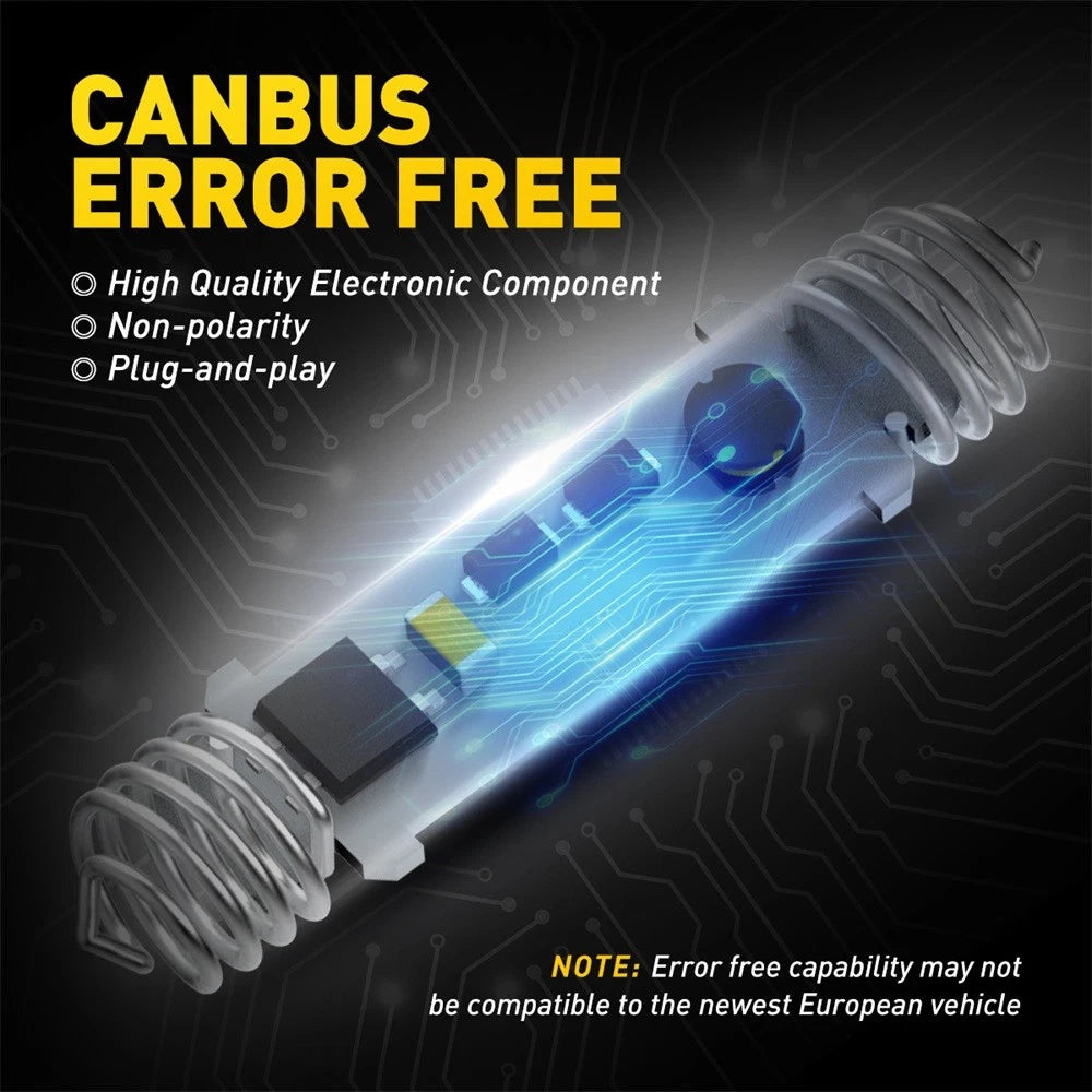 2x 39-42mm CANBUS LED Festoon Interior Dome Bulbs 24SMD 6500K 12V