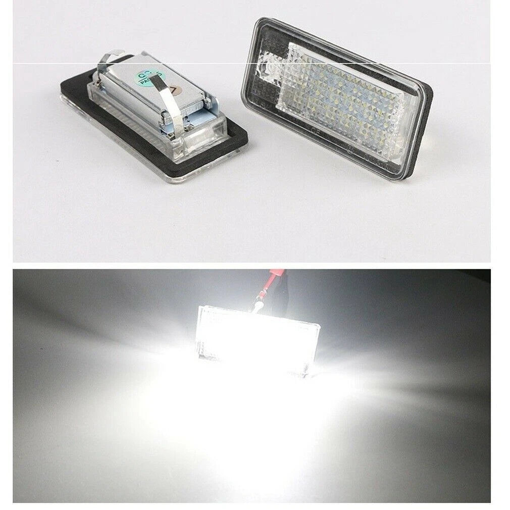 2Pcs LED License Plate Light Lamp For Audi A3 S3 A4 S4 A6 C6 A8 S8 Q7 RS4 RS6 ST
