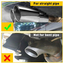 Load image into Gallery viewer, Chrome Twin Outlet Car Exhaust Muffler Tip Tail Throat for 1 1.4" to 2.5" Pipe