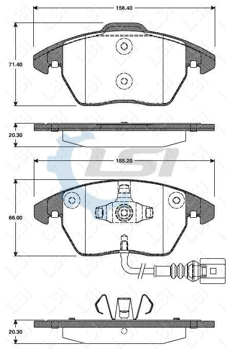 Front Brake Pads and Disc Rotors Set for Audi A1 1.4 TFSI 1.6TDI 2010 -
