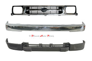 Front Chrome Bumper, Grille & Apron Kit for Toyota Hilux 4WD 1997-2001