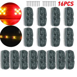 16x AMBER RED LED CLEARANCE LIGHTS SIDE MARKER LAMP TRAILER TRUCK UTE 24V IP67