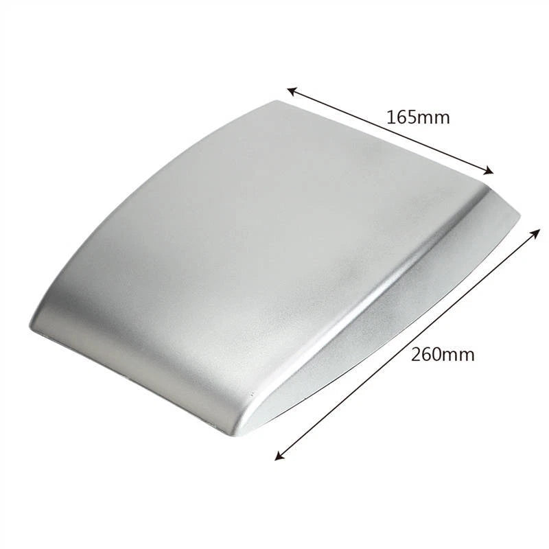 Universal Car Decorative Air Flow Intake Hood Scoop Vent Bonnet Cover Trim Silve