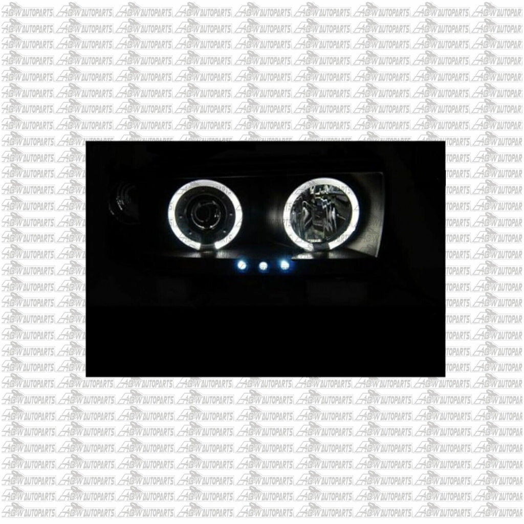 BLACK Angel Eye Projector HeadLights LED For Toyota Landcruiser 80 Series 90-98