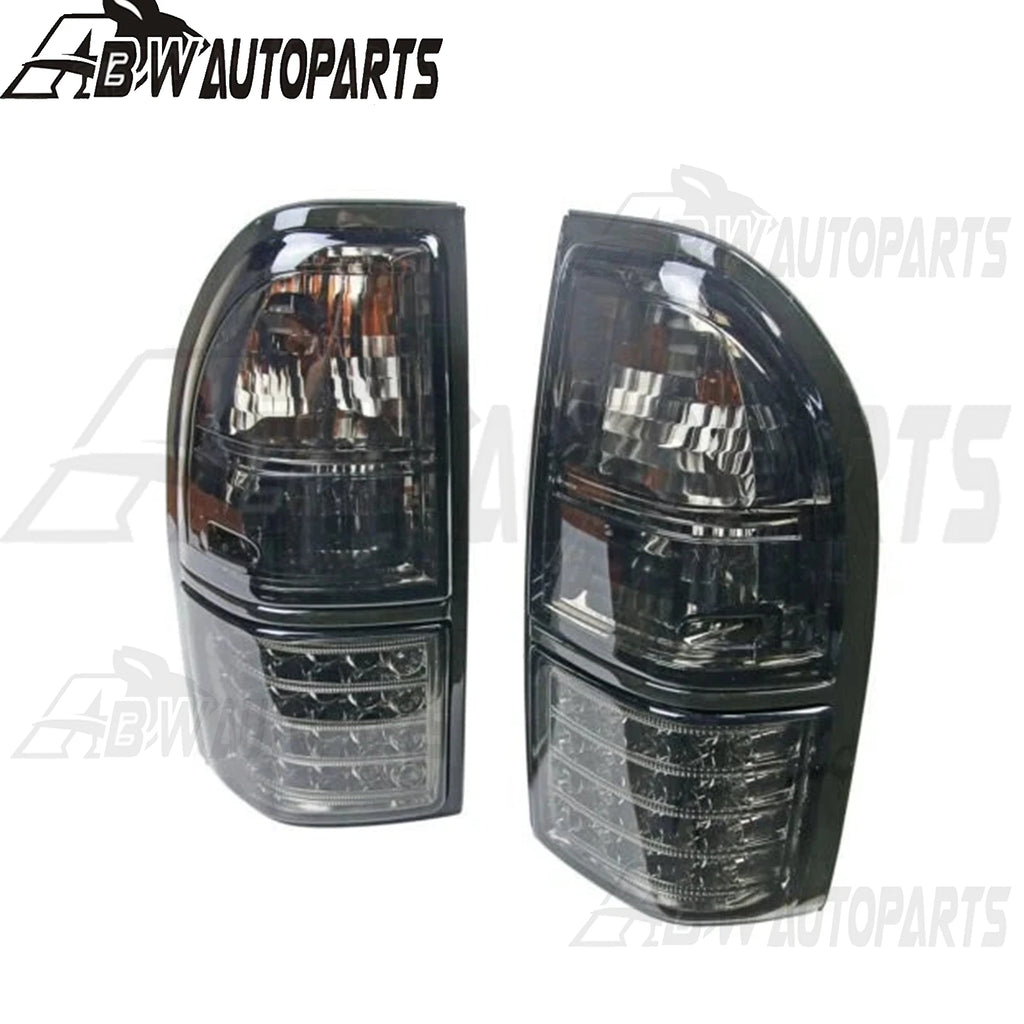 Black Smoked Pair LED Tail lights Fits Toyota Prado 90 Series 1999-2002 LH&RH