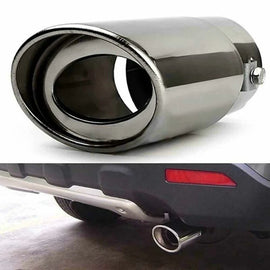 Universal Exhaust Tip Ends Chrome Straight Tail Pipe Cover 62mm Sport Trim ST