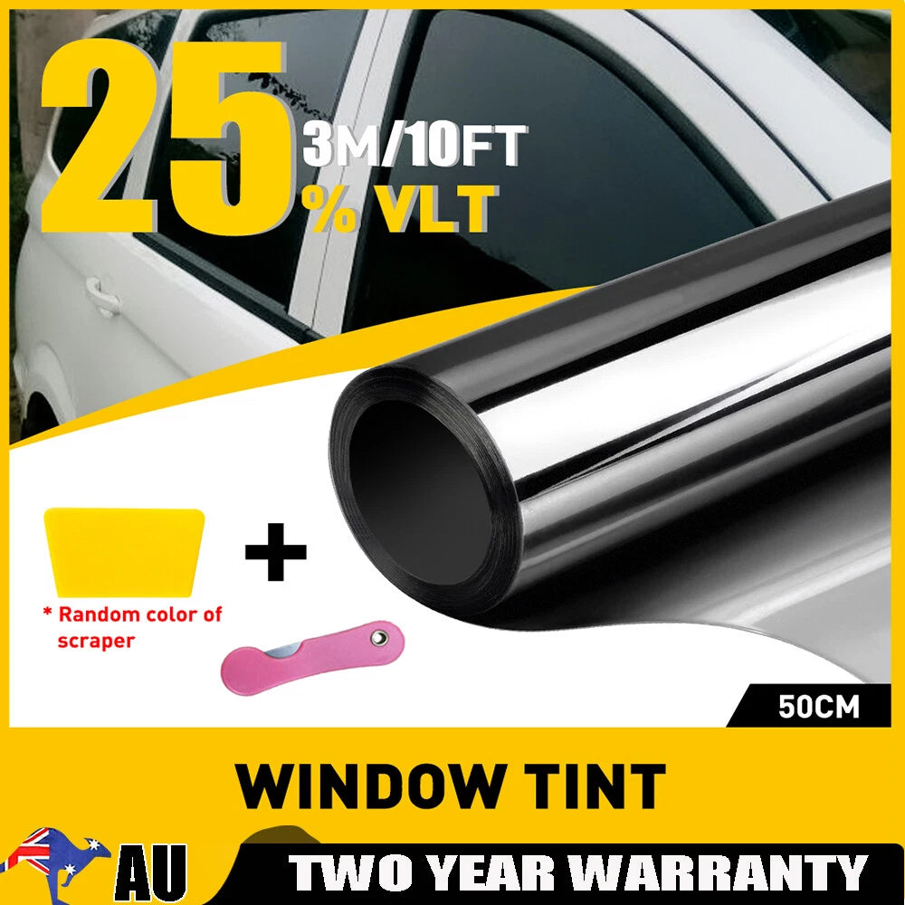 AUXITO Window Tint Film Black Roll VLT 25% Car Home 50cmX3m Tinting Tools DIY