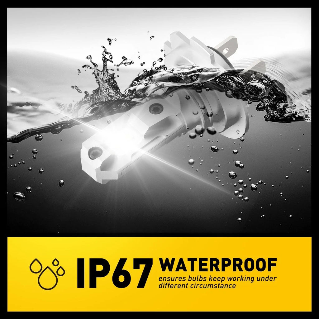 AUXITO 100W 20000LM 2x H7 LED Car Headlight Conversion Bulbs High Low Beam 6500K