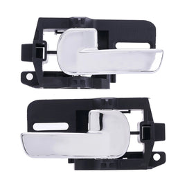 2pc LEFT & RIGHT FRONT = REAR Door Handle Inner Chrome For Nissan Dualis 07-16