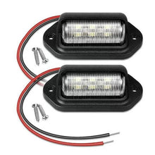 Load image into Gallery viewer, Pair 6 LED License Number Plate Light Lamps for Truck SUV Trailer Lorry 12/24V S