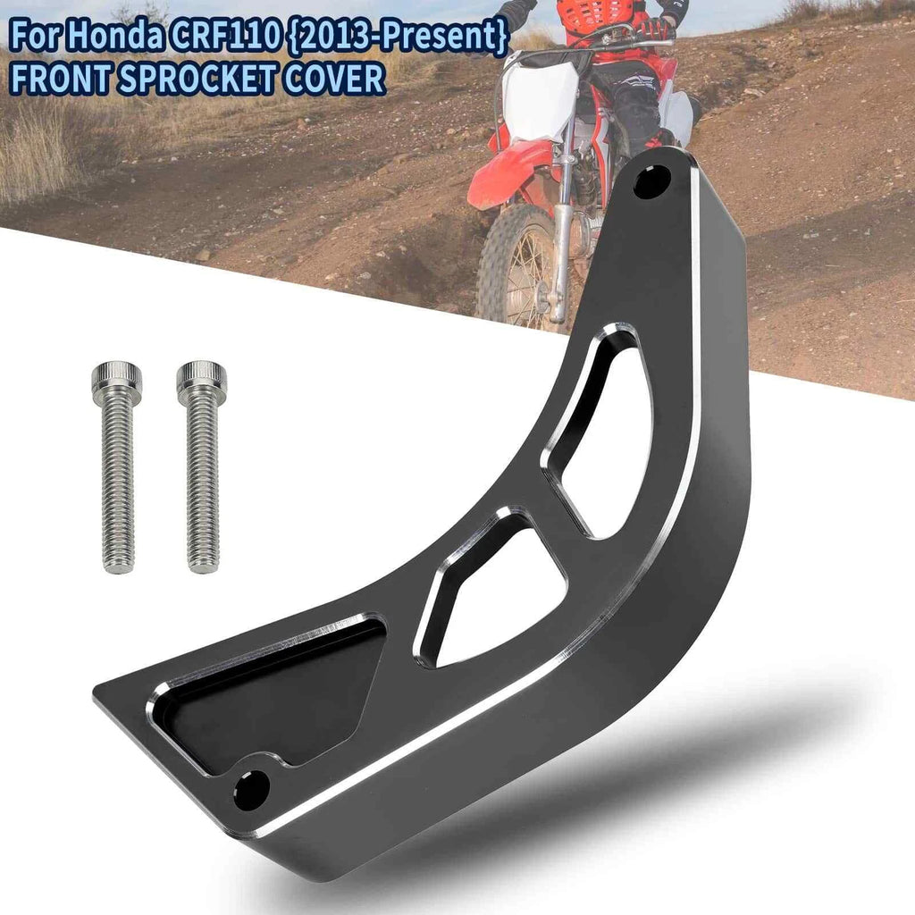 For Honda CRF110F 2013-2023 Front Sprocket Cover Chain Guard Protector Black ST