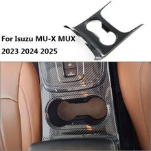 Load image into Gallery viewer, For Isuzu MU-X MUX 2023 2024 2025 Carbon Fiber Front Water Cup Holder Cover Trim