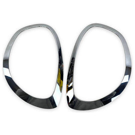 2×Headlight Ring Trim Chrome Bezel Cover For MINI Countryman Cooper F60 2017-21