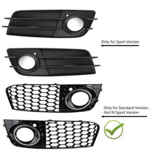 Load image into Gallery viewer, L+R Black Chrome Honey Comb Fog Light Cover Grille Grills For Audi A4 B8 2009-11