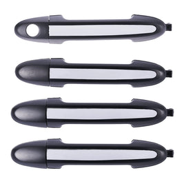 4pc Front Rear Right & Left Outer Door Handle Chrome For Hyundai Santa Fe CM 05-