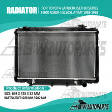 Load image into Gallery viewer, Radiator For Toyota Landcruiser 80 Series FJ80R FZJ80R 4.5L 6Cyl 1993-1998 AT/MT