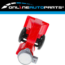 Load image into Gallery viewer, Stebel Nautilus RED Car Air Horn Kit 12 volt LOUD 139dB Electric Relay