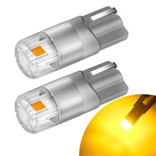 Load image into Gallery viewer, 2pcs Canbus Amber 194 168 LED W5W Car T10 Light Parker Globe Bulbs 2smd 6500k