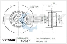 Load image into Gallery viewer, Front Brake Pads and Disc Rotors w/ sensor Set for BMW X3 X4 G01G02 330mm