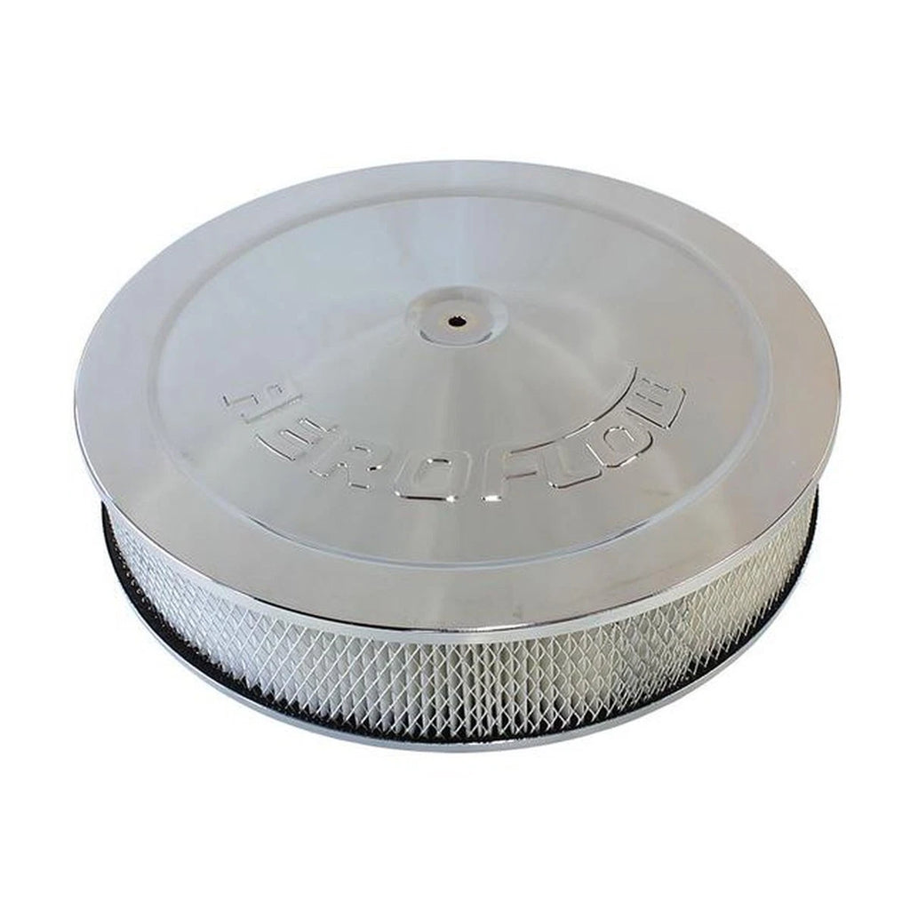 Aeroflow AF2856-1280 14" X 3" Air Cleaner Assy 5-1/8" Dropbase Chrome, Paper