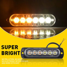 Load image into Gallery viewer, 8x Amber White Bar LED Beacon Strobe Warning Light Car Truck For Windshield Dash