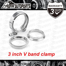 Load image into Gallery viewer, 3" Inch 76mm V-Band Vband Clamp Stainless Steel Flange Turbo Exhaust Downpipe AU