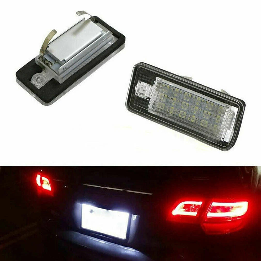2Pcs LED License Plate Light Lamp For Audi A3 S3 A4 S4 A6 C6 A8 S8 Q7 RS4 RS6 ST