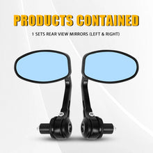 Load image into Gallery viewer, For MT07 Motorcycle 7/8" Handle Bar End Rearview Side Mirrors Black Universal A