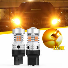 Load image into Gallery viewer, AUXITO 2X T20 7443 7440 LED Amber BRAKE CAR STOP TAIL LIGHT BULB GLOBE AU IP67