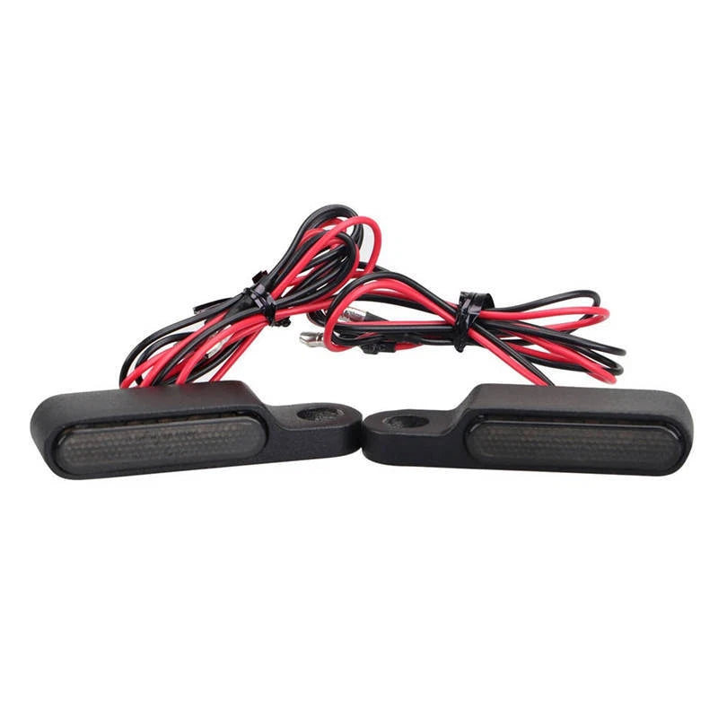 Motorcycle Handlebar Bar End 6 LED Turn Signal Indicators Light Black For Harley