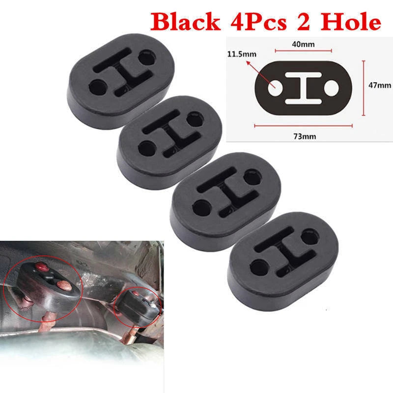 4PCS Exhaust Mount Repair Hanger Bracket Heavy Duty Rubber Replacement Universal
