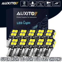 Load image into Gallery viewer, 10PCS T10 White 194 168 W5W Car LED Side Wedge Parker Light Globe Bulbs 2/24SMD
