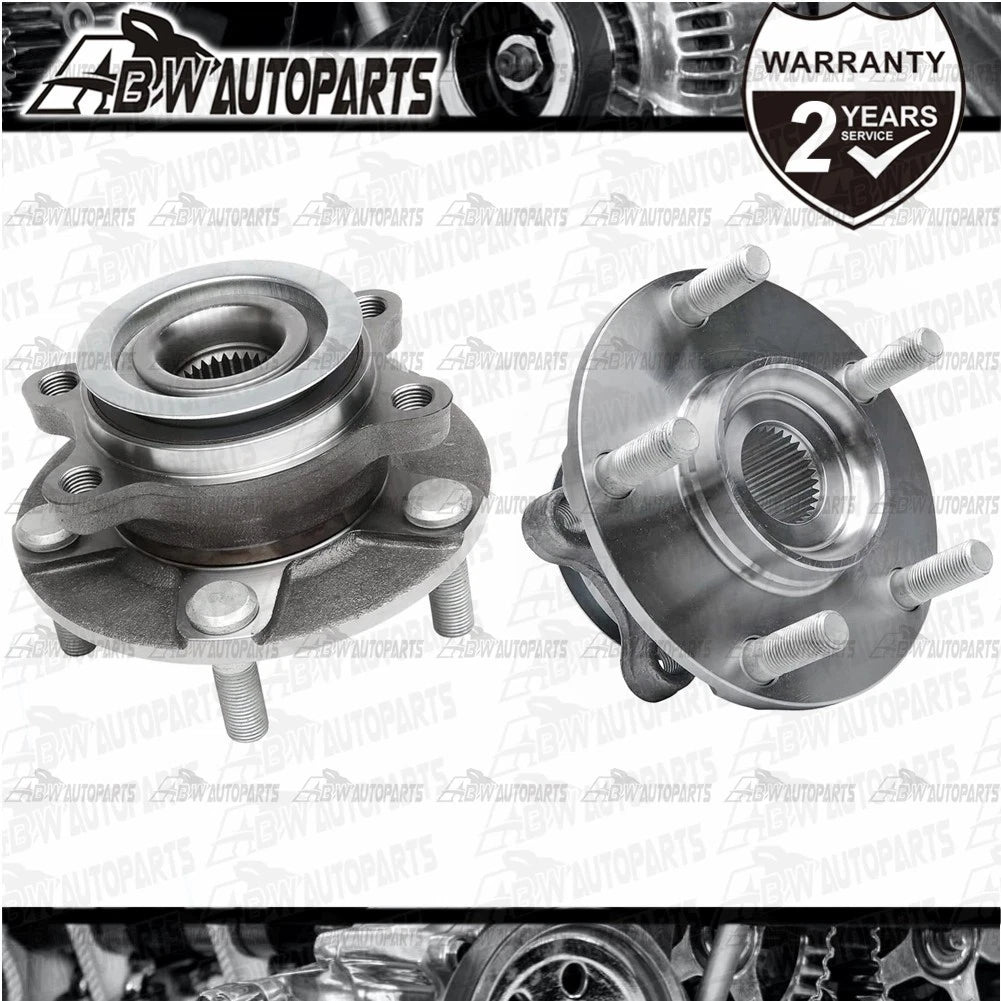 2x Front Left Right Hub Wheel Bearing Kit For X-Trail T31 2.5L 4WD ABS 2007-2014