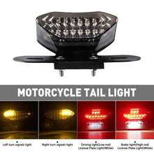 Load image into Gallery viewer, Universal Motorcycle LED Turn Signals Brake Integrated License Tail Plate Light