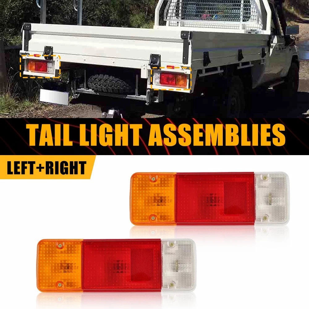 Pair Rear Tail Light For Toyota Hilux Ute Tray Landcruiser 70 75 78 79 Series