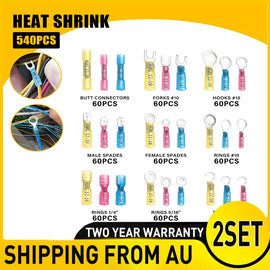 1080X Heat Shrink Butt Wire Connectors Waterproof Crimp Ring Splice Terminal