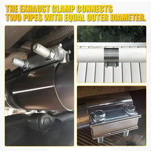 Load image into Gallery viewer, EXHAUST CLAMP STAINLESS BUTT JOINT 2PACK BAND CLAMP EXHAUST SLEEVE 2.5 INCH