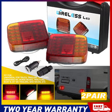Load image into Gallery viewer, 4x 12-24V Wireless USB Magnetic LED Tail Lights kit Towing Trailer Rear Lights