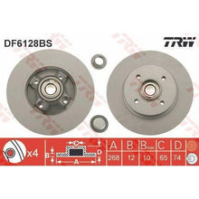 Load image into Gallery viewer, TRW Brake Rotor 268mm Rear DF6128BS