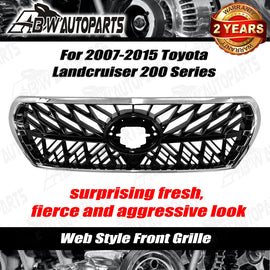 Front black web Chrome Gloss Grille For Toyota Land cruiser 200 Series 2007-2015